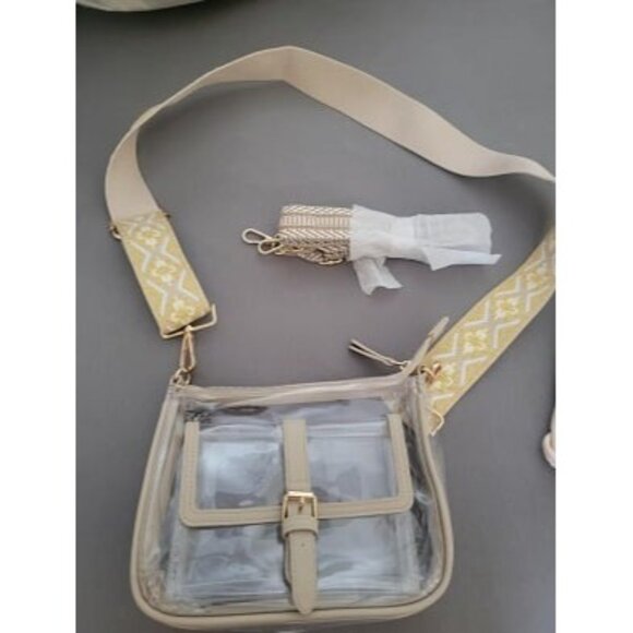 New Clear Bag for Stadium Events Small Clear Purse Stadium Approved Women Purse - Picture 1 of 1